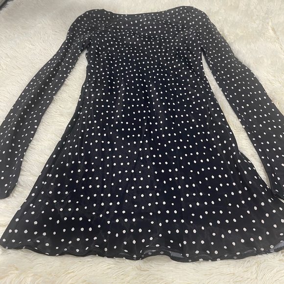 Zara Black and White Polka Dot Dress - Picture 4 of 9